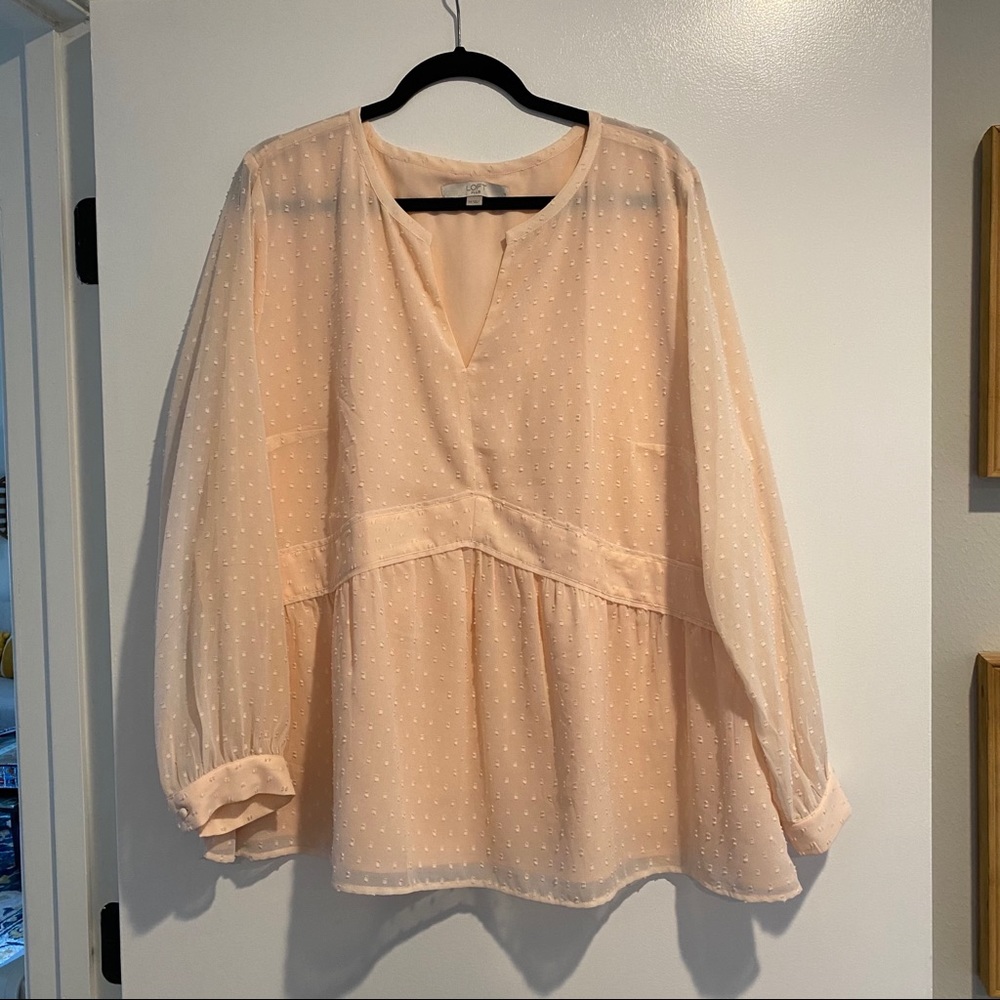 Loft Plus Pink Blouse 2X
